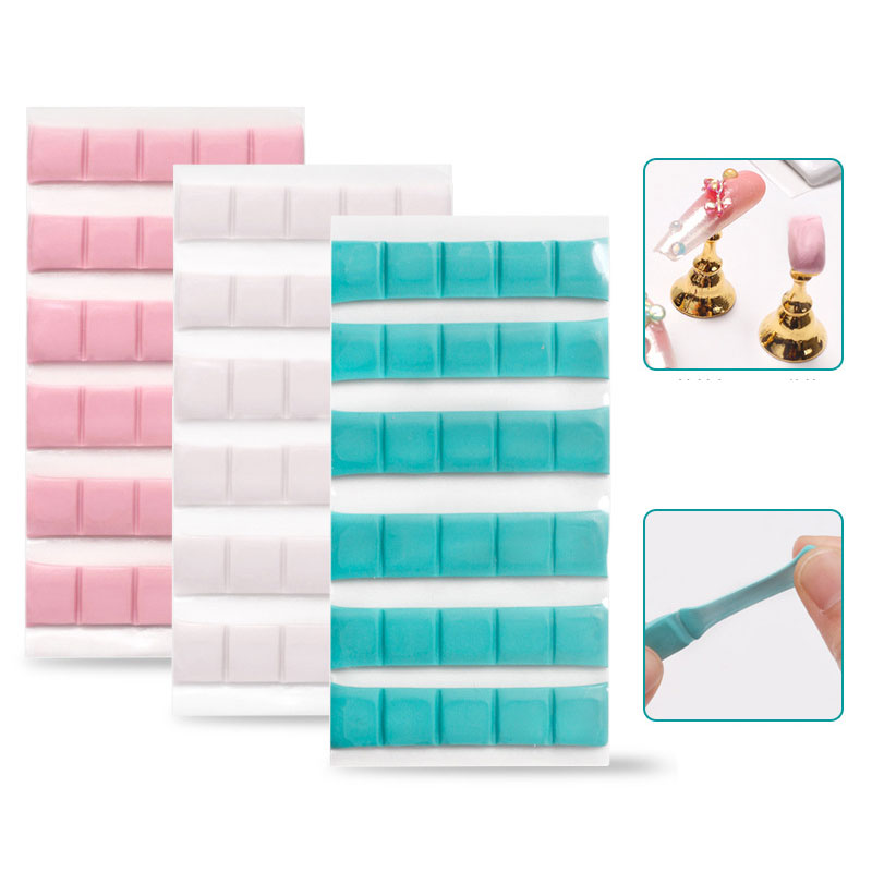 Nail Art Overlay - 1 แพ็คเล็บกาวกาว Clay Stick สําหรับเล็บเคล็ดลับผู้ถือขาตั้งจอแสดงผลเล็บเล็บปลอม Clay