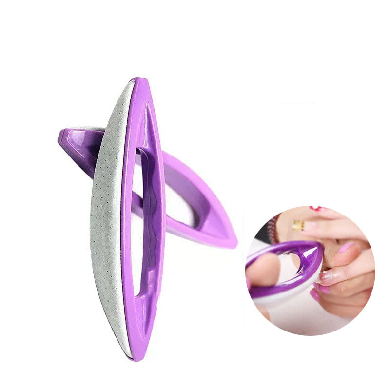 Nail Art Violet - แปรงขนแกะสีม่วงสำหรับตกแต่งเล็บ ตะไบขัดเงาเล็บ อุปกรณ์ทำเล็บ DIY