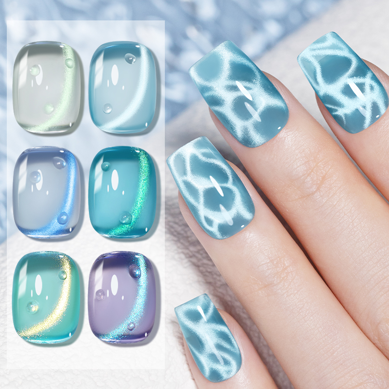 AWStorG 7.5ML Ocean Ripple Cat - Nail Art Violet บทวิจารณ์และราคา