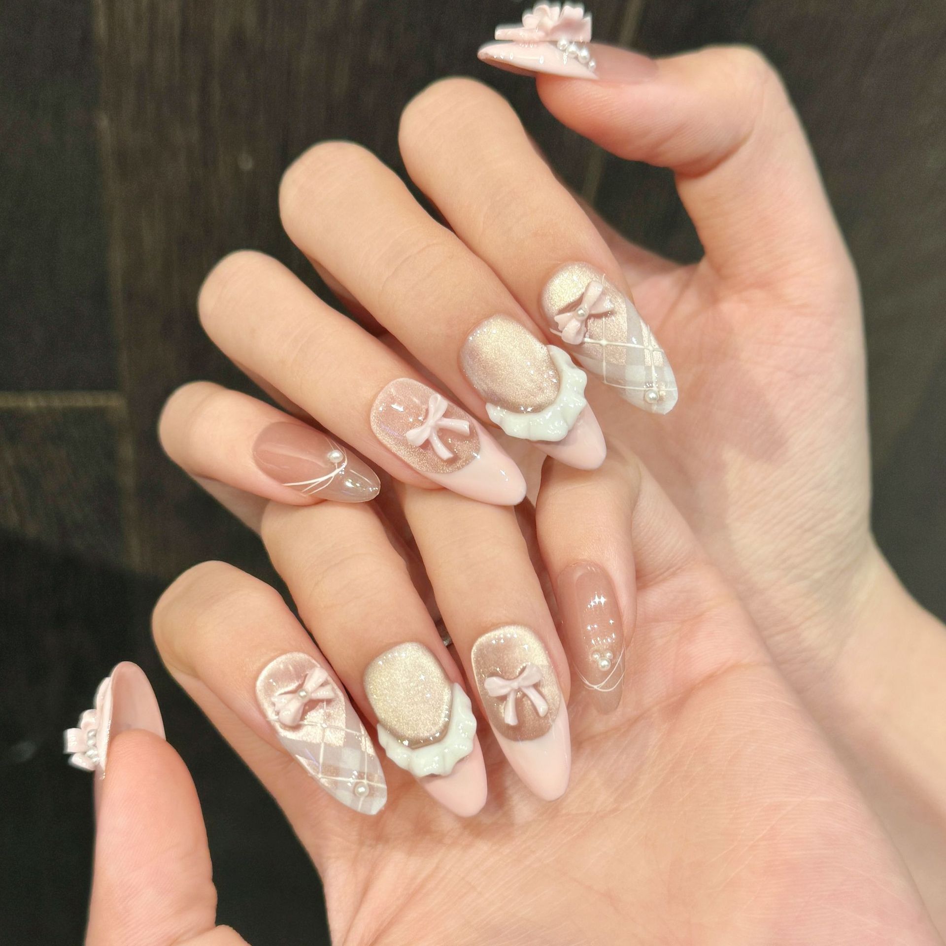 10pcs Handmade กดบนเล็บภาษาฝรั - Nail Art Press On บทวิจารณ์และราคา