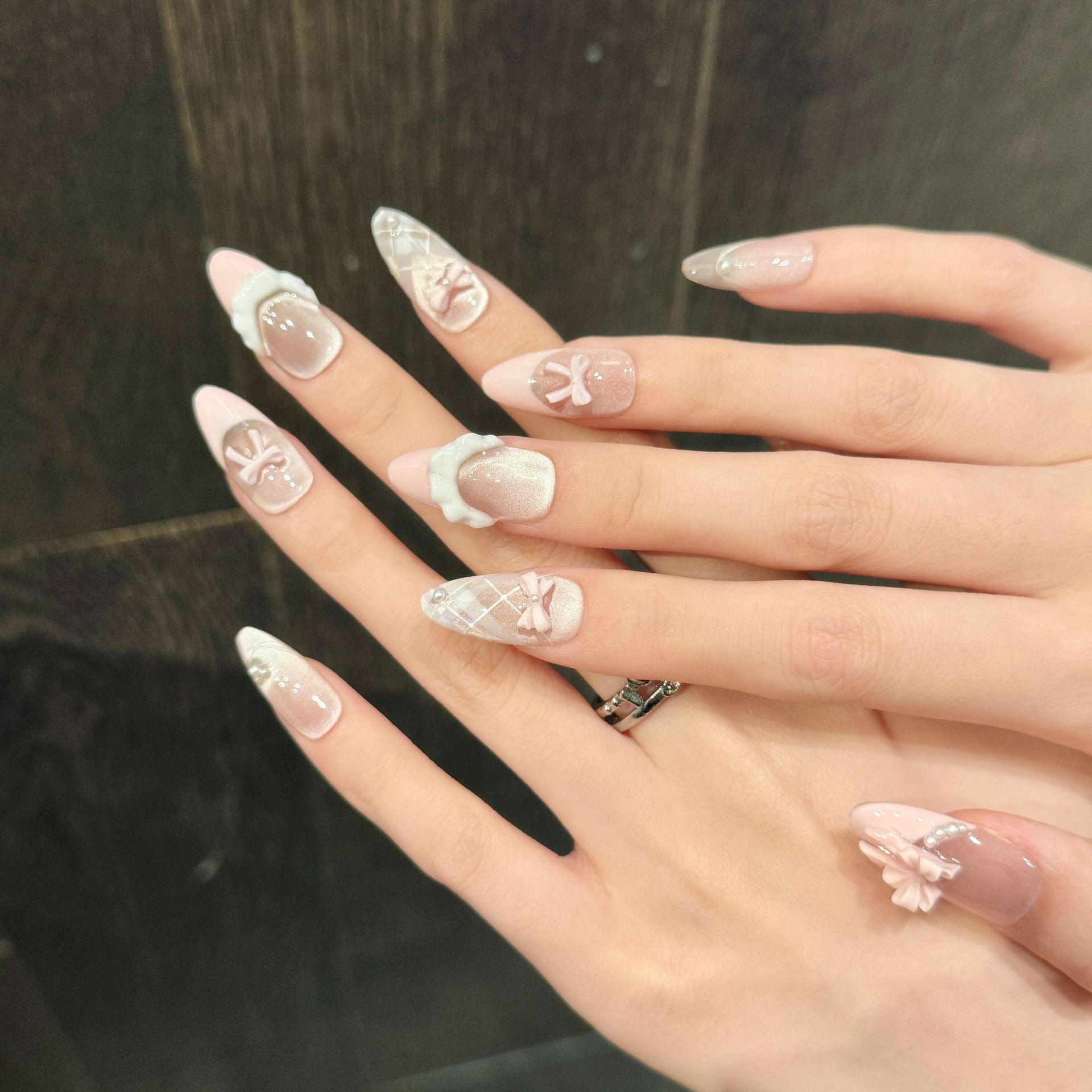 10pcs Handmade กดบนเล็บภาษาฝรั - Nail Art Press On บทวิจารณ์และราคา