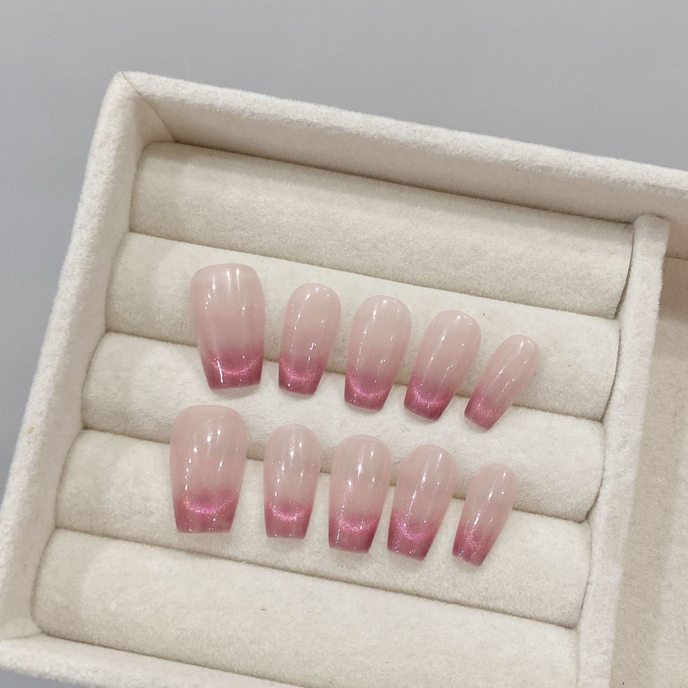Handmade อัลมอนด์กดบนเล็บ Simp - Nail Art Press On บทวิจารณ์และราคา