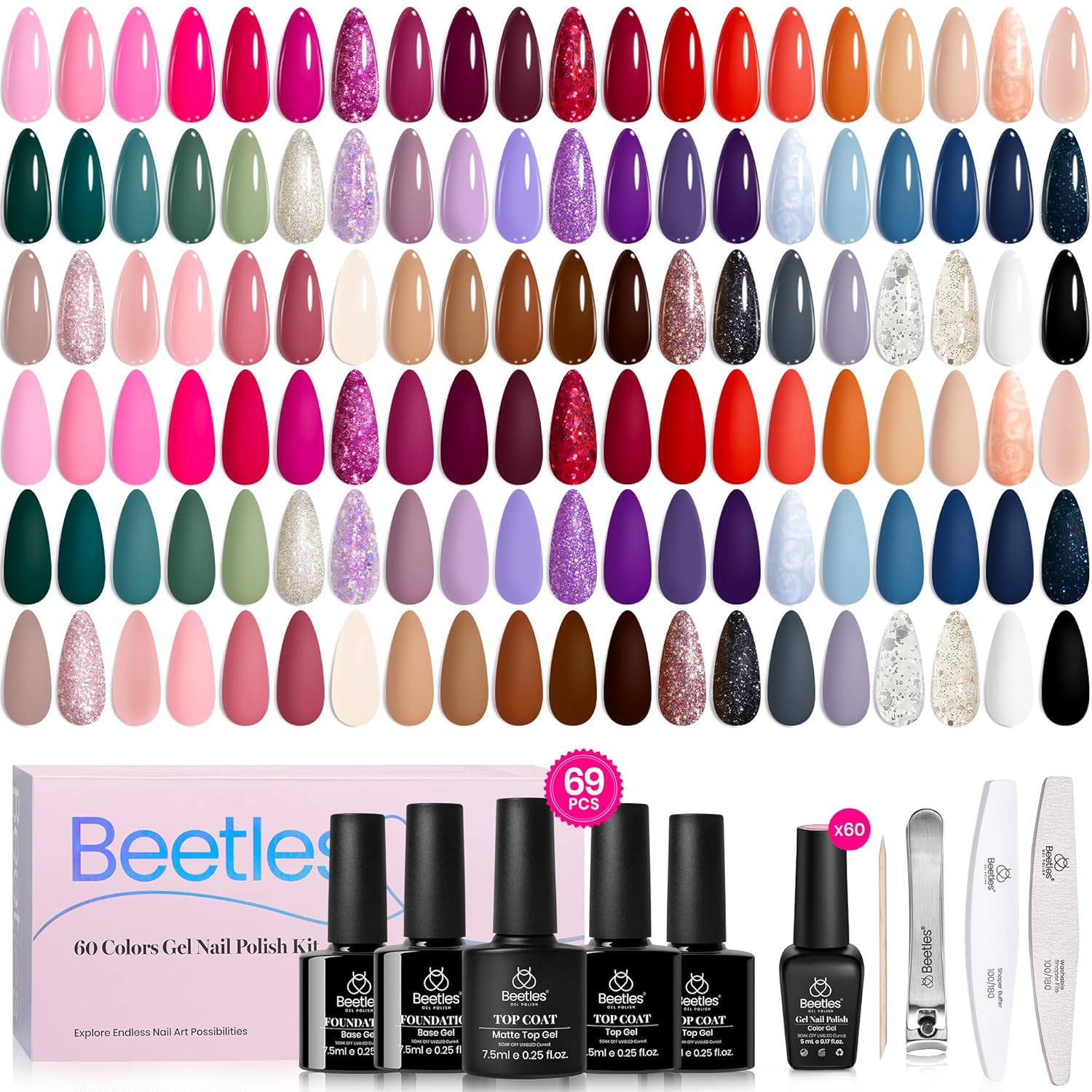 ชุดยาทาเล็บเจล Beetles - Trans - Nail Art Violet บทวิจารณ์และราคา