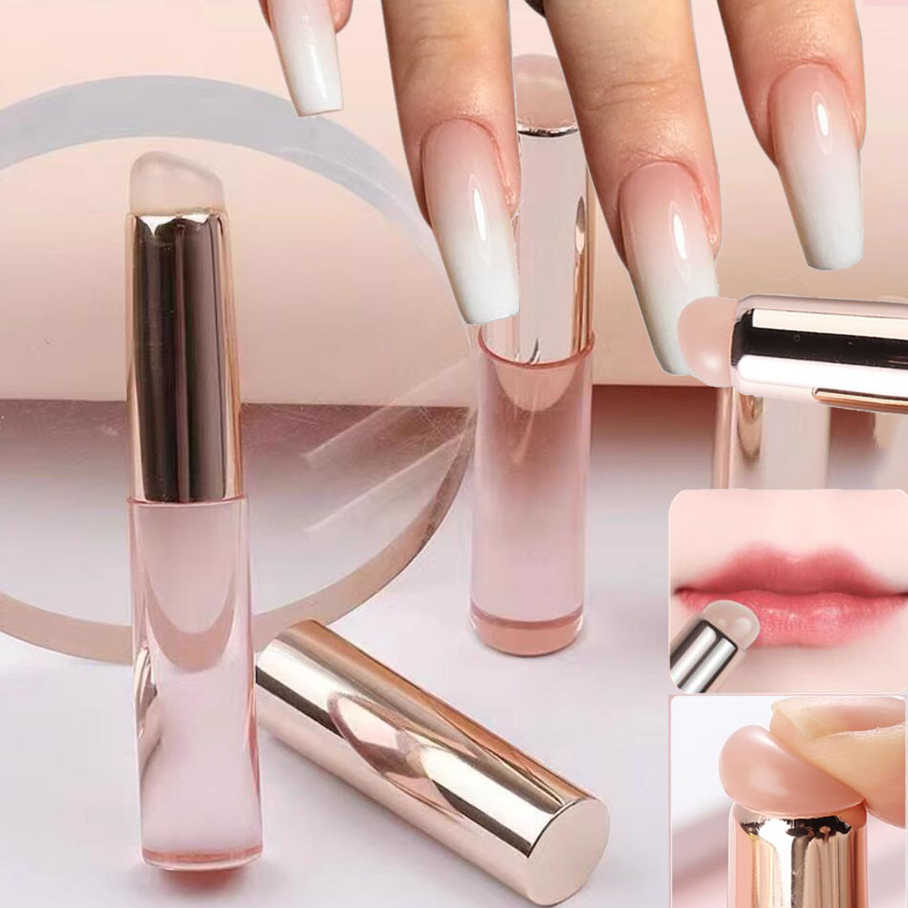 1 PC สีชมพูซิลิโคนเล็บแปรง Chr - Nail Art Ombre Pink บทวิจารณ์และราคา