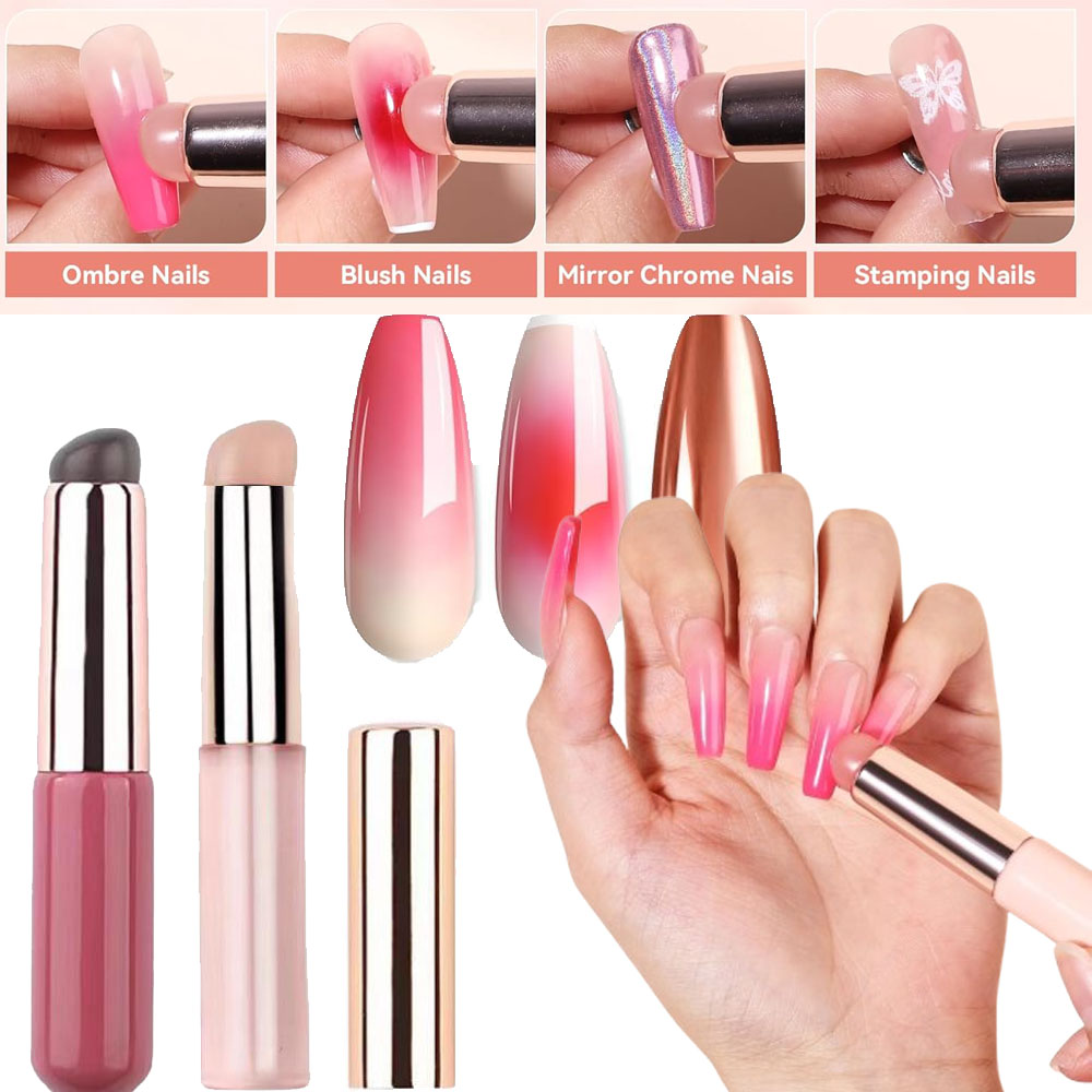 1 PC สีชมพูซิลิโคนเล็บแปรง Chr - Nail Art Ombre Pink บทวิจารณ์และราคา