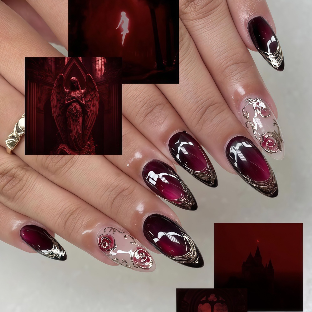 เล็บปลอม 3 มิติ สำหรับผู้หญิง  - Nail Art Press On บทวิจารณ์และราคา