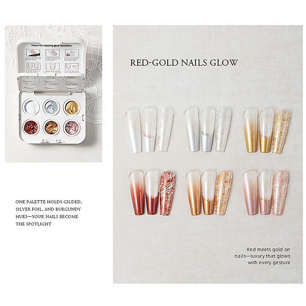 เจลไล่สี 6 สี สำหรับทำเล็บแบบไ - Nail Art Ombre Pink บทวิจารณ์และราคา