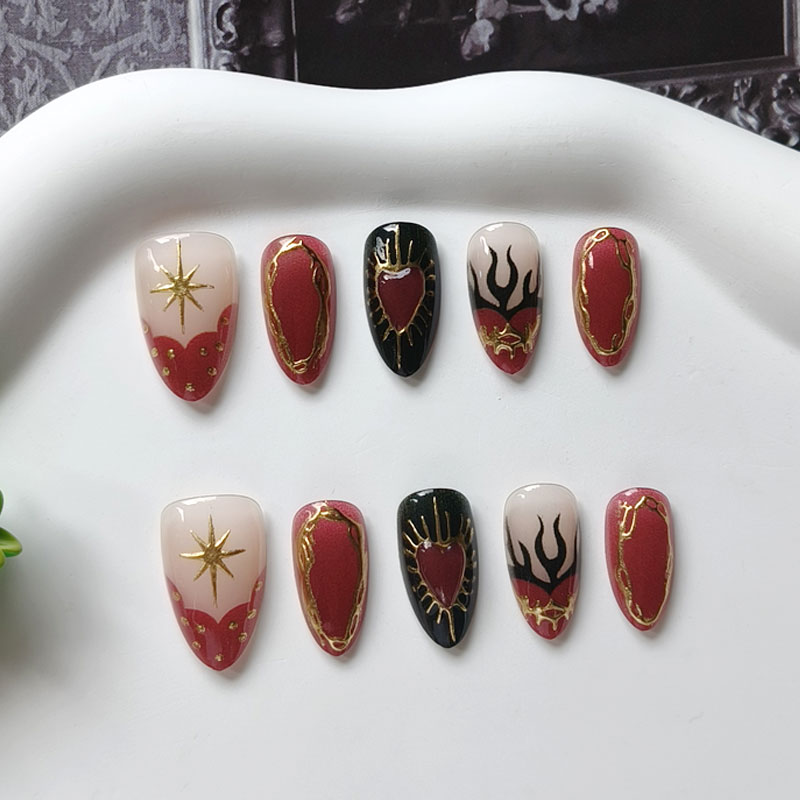 10 ชิ้น เล็บปลอมสำหรับผู้หญิง  - Nail Art Press On บทวิจารณ์และราคา