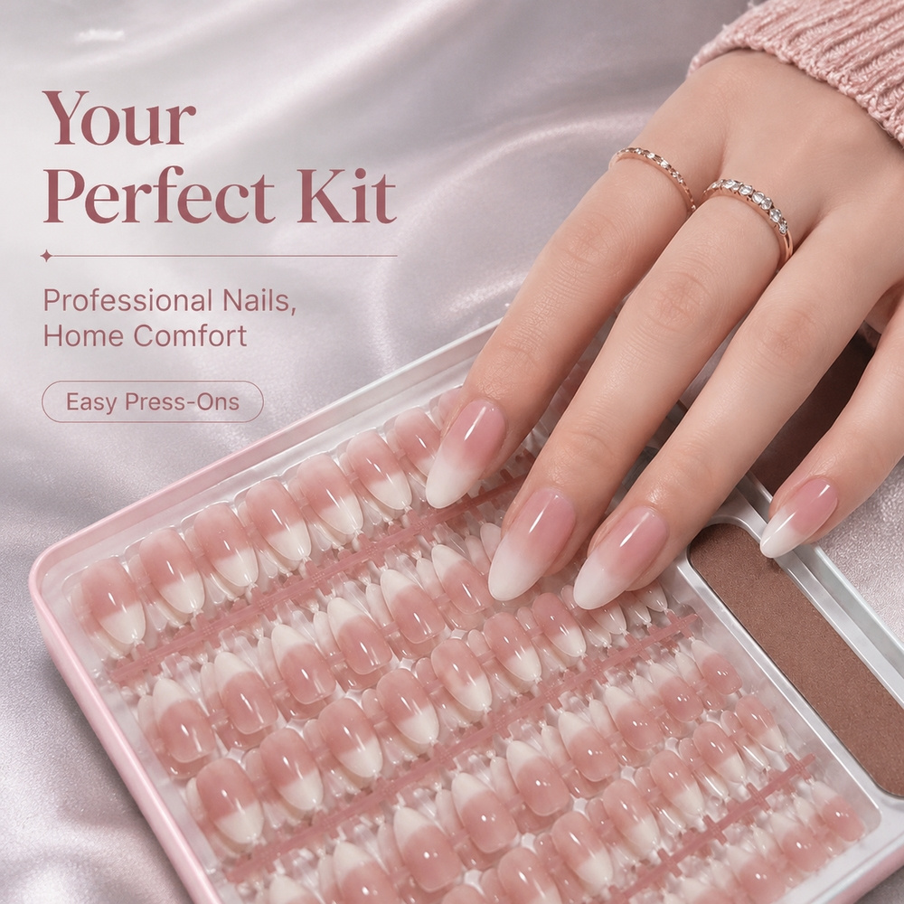 เล็บปลอมแบบกดติด 150 ชิ้น สไตล - Nail Art Ombre Pink บทวิจารณ์และราคา
