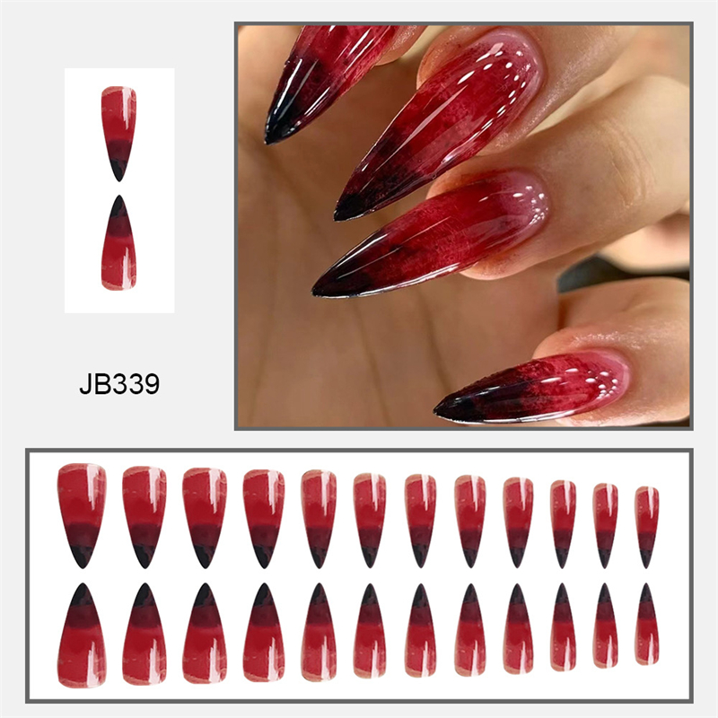 24 ชิ้นฮาโลวีนเลือดกดบนเล็บชุด - Nail Art Vampire บทวิจารณ์และราคา