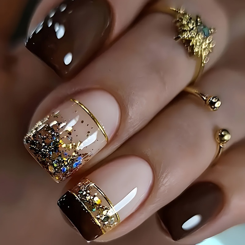 เล็บปลอมทรงสี่เหลี่ยมสั้นสำหรั - Nail Art Overlay บทวิจารณ์และราคา