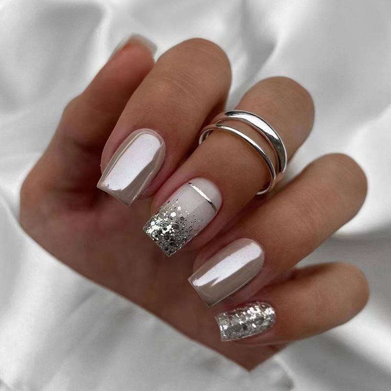 เล็บปลอมทรงสี่เหลี่ยมสั้นสำหรั - Nail Art Overlay บทวิจารณ์และราคา