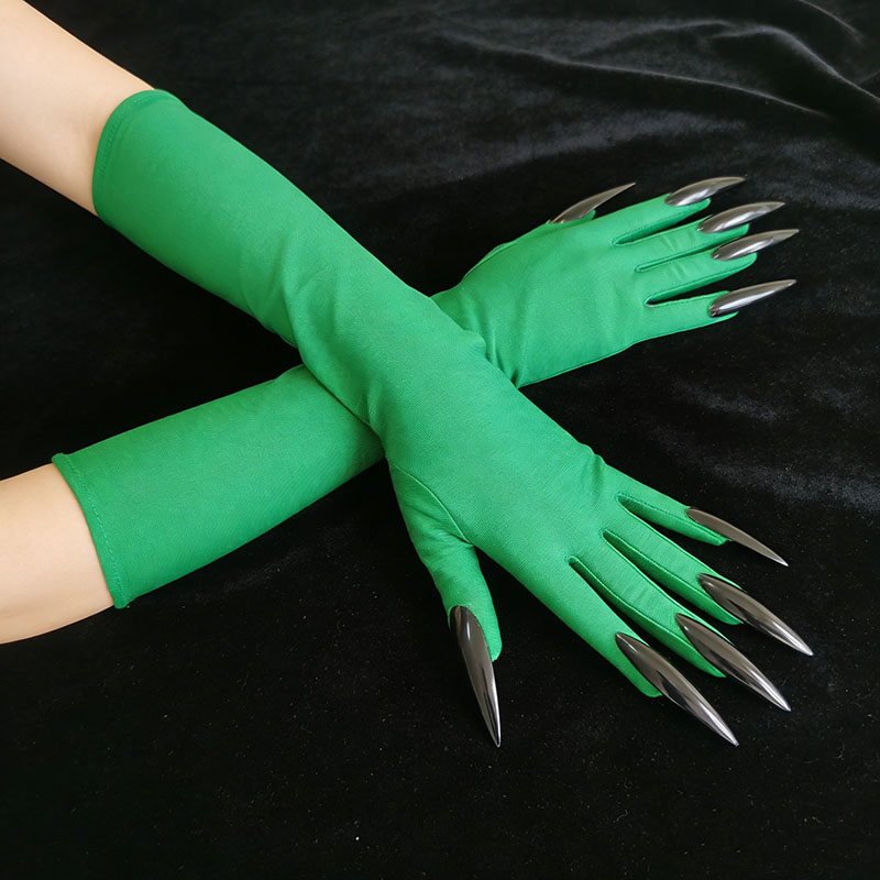 ถุงมือยาว 43 ซม. สำหรับฮาโลวีน - Nail Art Vampire บทวิจารณ์และราคา