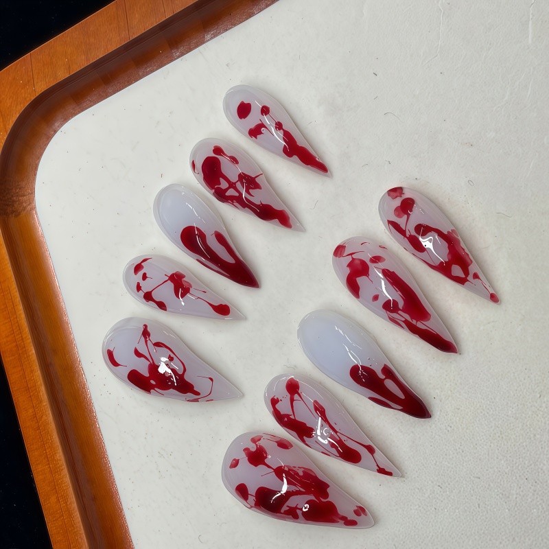 2026 ใหม่ 10 ชิ้น เล็บปลอมทรงส - Nail Art Vampire บทวิจารณ์และราคา