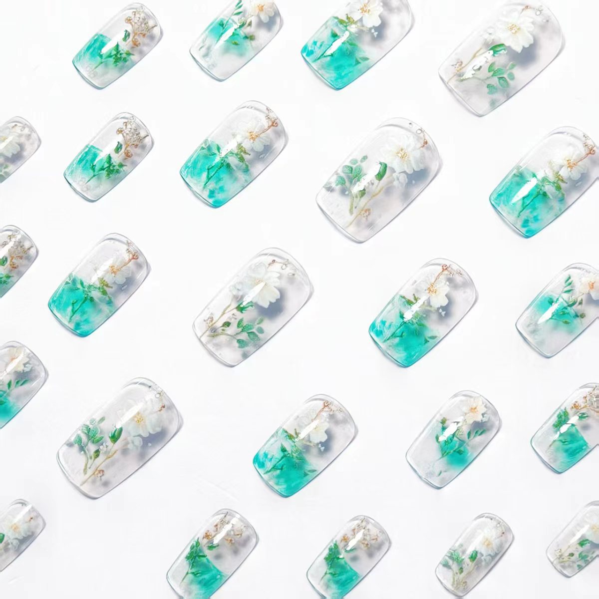เล็บปลอมขนาดกลางสำหรับผู้หญิงแ - Nail Art Press On บทวิจารณ์และราคา