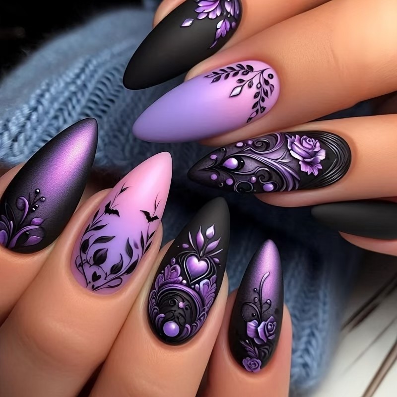 เล็บปลอมขนาดกลางสำหรับผู้หญิงแ - Nail Art Press On บทวิจารณ์และราคา