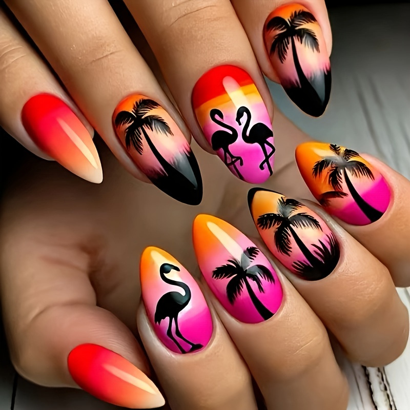 เล็บปลอมขนาดกลางสำหรับผู้หญิงแ - Nail Art Press On บทวิจารณ์และราคา