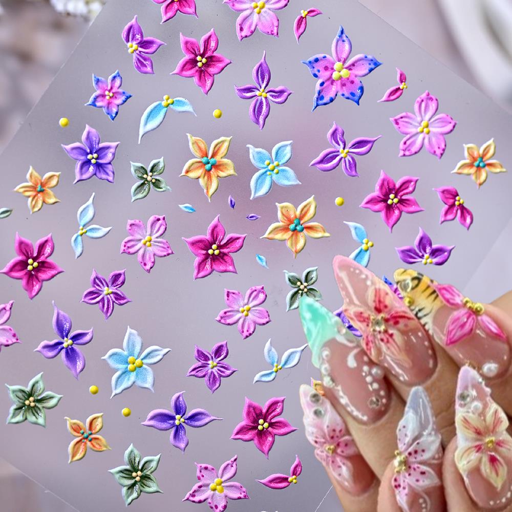 สติกเกอร์ติดเล็บลายดอกลิลลี่สี - Nail Art Ombre Pink บทวิจารณ์และราคา