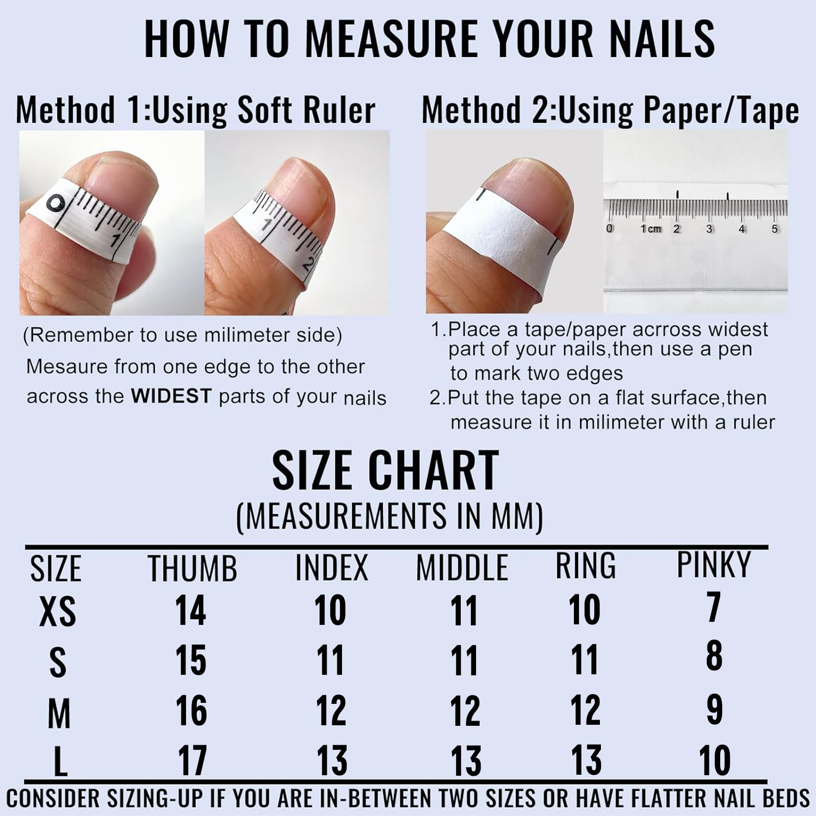 เล็บปลอมปลายเล็บปลอมสีฟ้าอมเทา - Nail Art Press On บทวิจารณ์และราคา