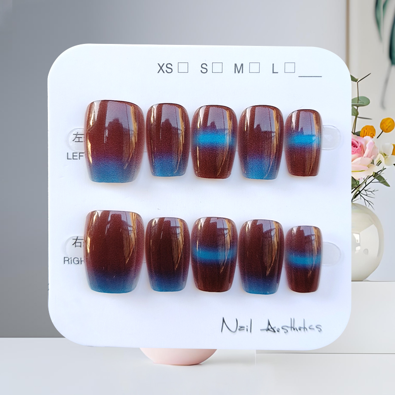 สติ๊กเกอร์ติดเล็บลายใหม่ สีน้ำ - Nail Art Press On บทวิจารณ์และราคา