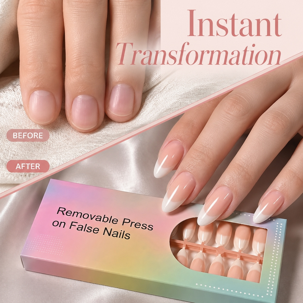 150 ชิ้น เล็บปลอมทรงอัลมอนด์แบ - Nail Art Ombre Pink บทวิจารณ์และราคา