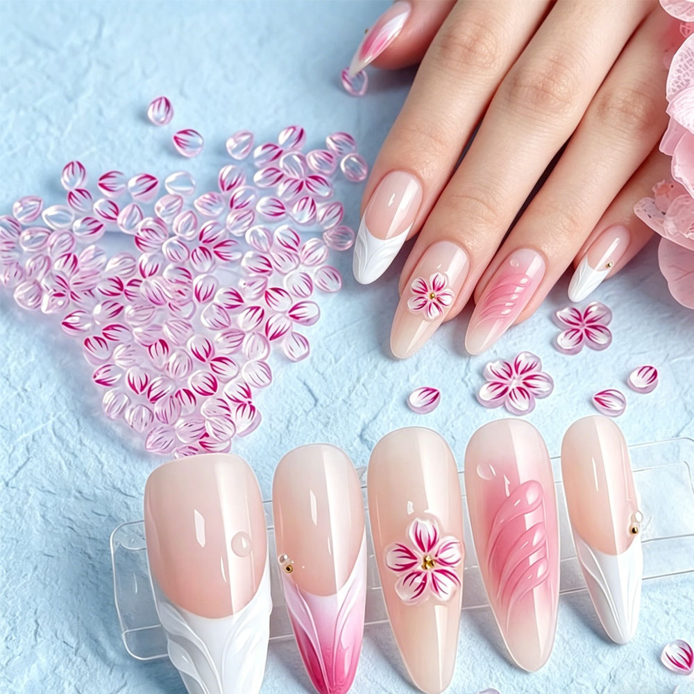 ชาร์มตกแต่งเล็บเรซิ่นสีชมพูไล่ - Nail Art Ombre Pink บทวิจารณ์และราคา