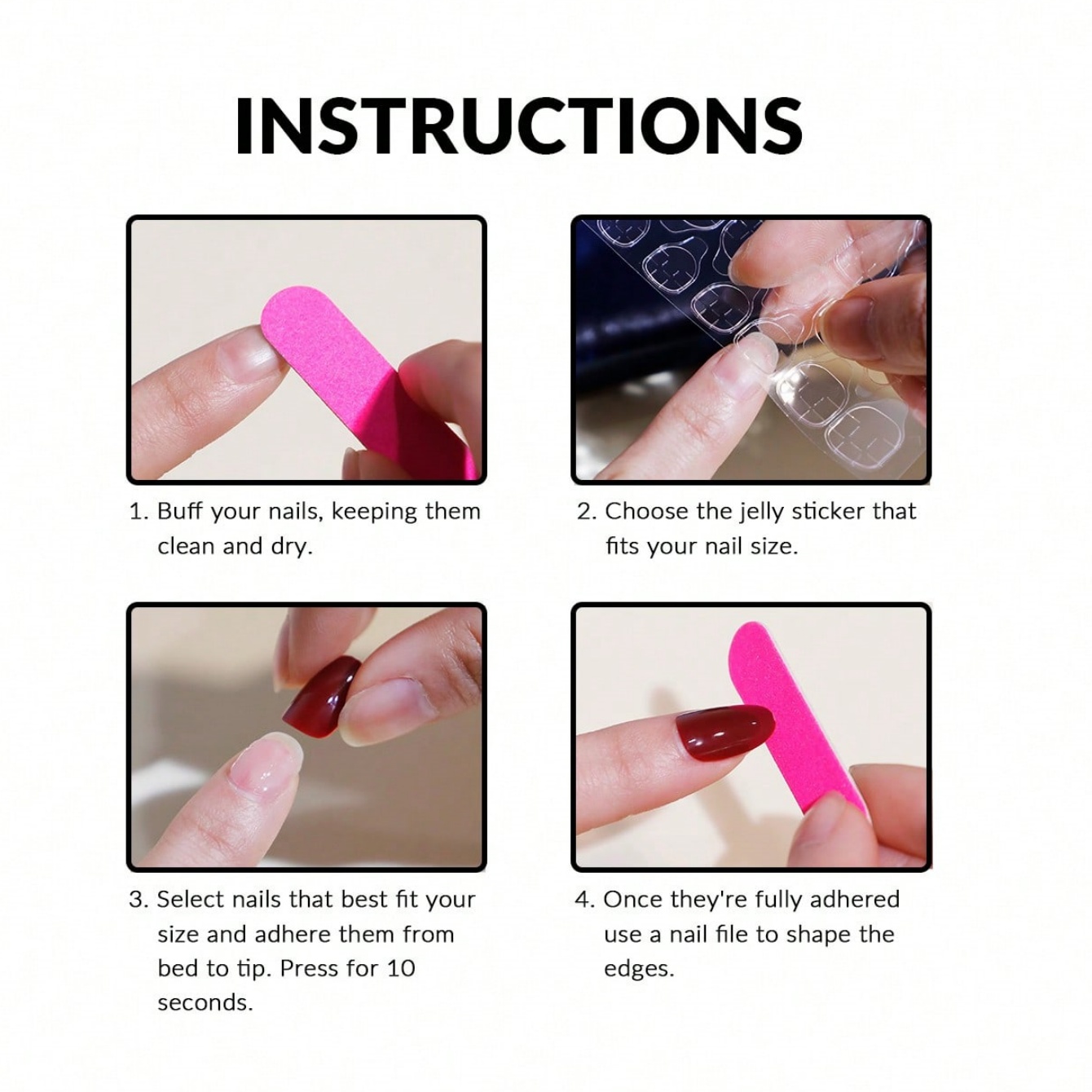 10 ชิ้น ชุดเล็บปลอมทรงสี่เหลี่ - Nail Art Overlay บทวิจารณ์และราคา