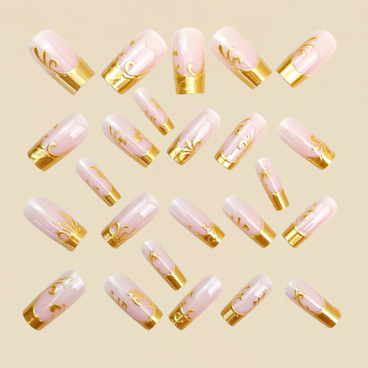 เล็บปลอมสำหรับผู้หญิง ทรงสี่เห - Nail Art Press On บทวิจารณ์และราคา