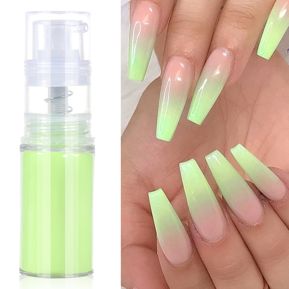 10G/ขวดนีออนสีชมพูOmbreผงกดปั๊ - Nail Art Ombre Pink บทวิจารณ์และราคา